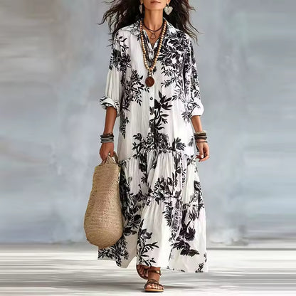 Marisol Midi Shirt Dress red floral